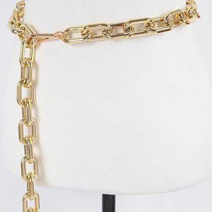 Iconic Plus Size Light Weight Chain Belt -Gold